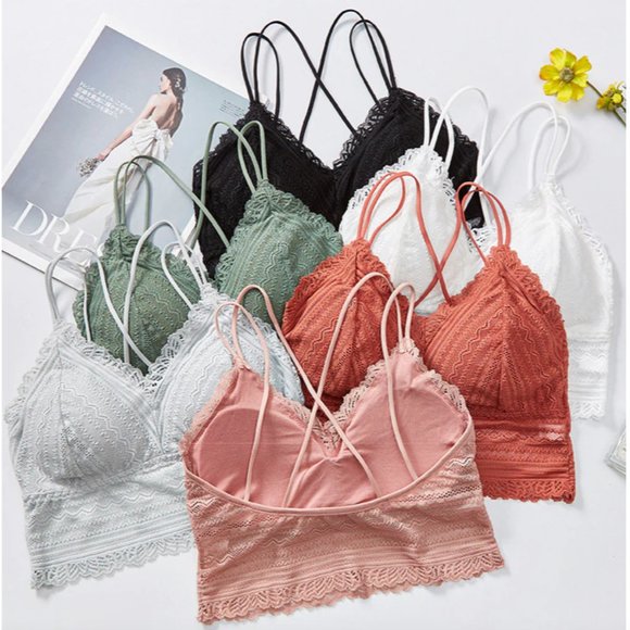 New Seamless Lace Bralette Bra Top - Picture 5 of 16